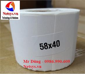 Tem nhãn cho cân điện tử mã vạch 58x40 mm